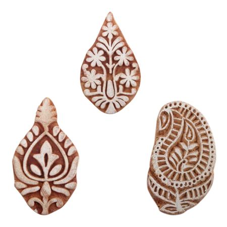 Set of 3 Piece New Mix Wooden Printing Blocks